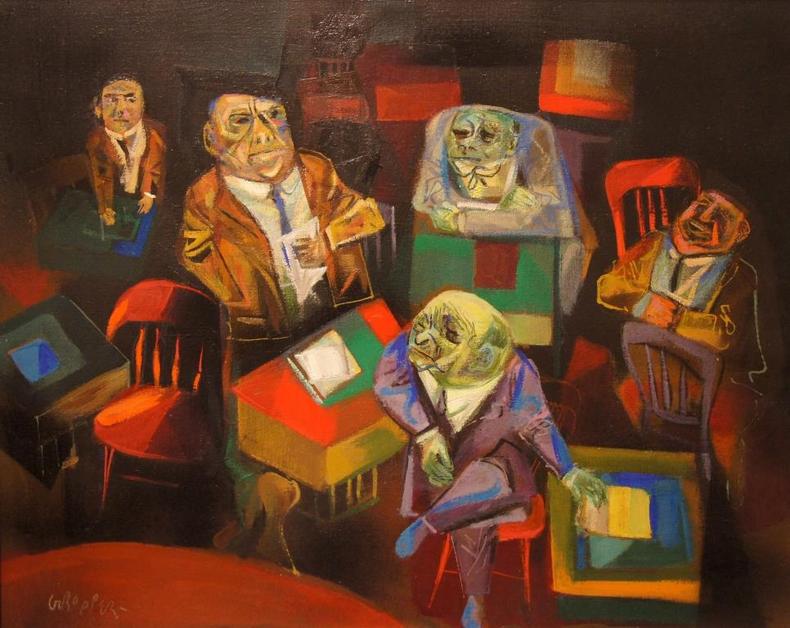 William Gropper, Senate Hearing, 1950. Oil on canvas. De Young Museum, San Francisco