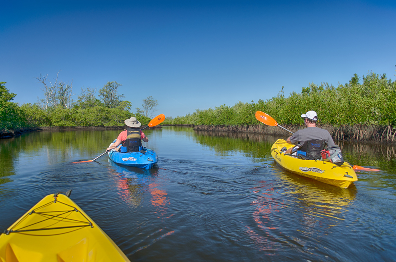 Kayaking out