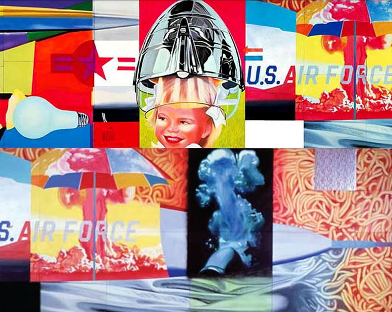 James Rosenquist, F-111 (detail), 1964-5. Oil on canvas with aluminum, 23 sections © James Rosenquist. Museum of Modern Art, New York