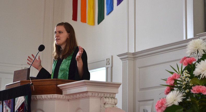 Rev. Allison Palm preaching